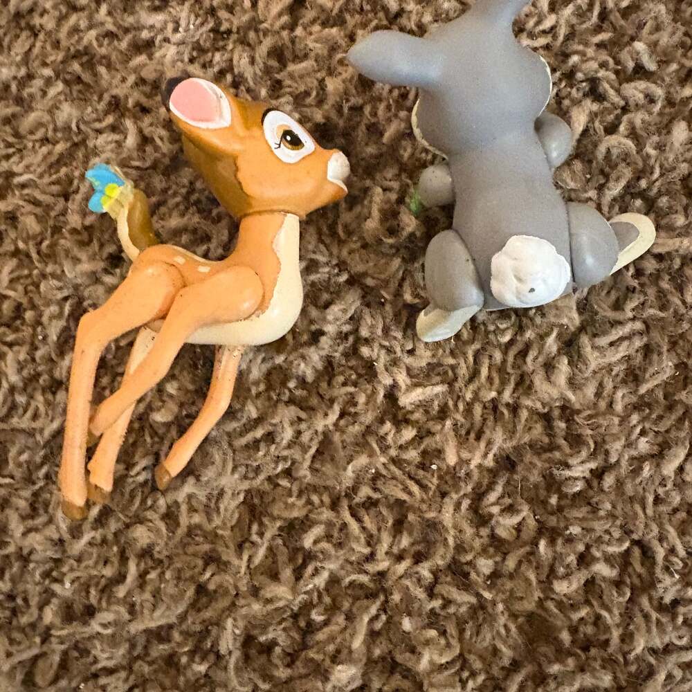 Vintage Disney Bambi, Thumper, Flower, Owl PVC Figures - Picture 5 of 5